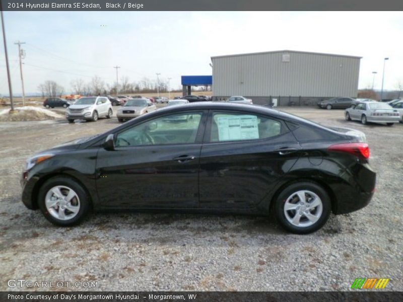 Black / Beige 2014 Hyundai Elantra SE Sedan