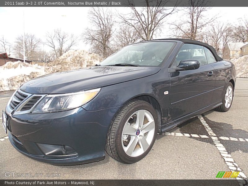 Nocturne Blue Metallic / Black 2011 Saab 9-3 2.0T Convertible