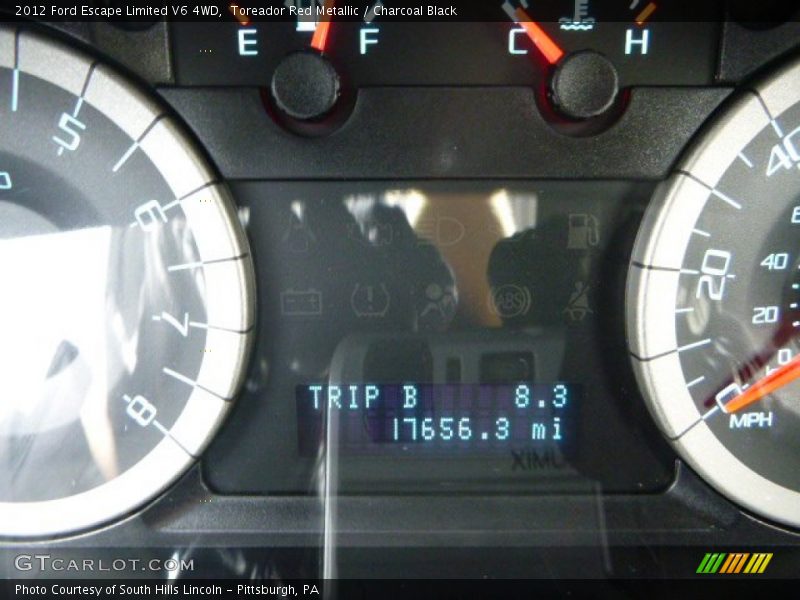 Toreador Red Metallic / Charcoal Black 2012 Ford Escape Limited V6 4WD