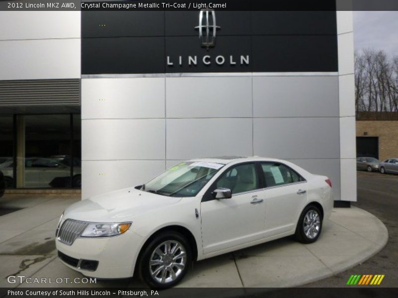 Crystal Champagne Metallic Tri-Coat / Light Camel 2012 Lincoln MKZ AWD