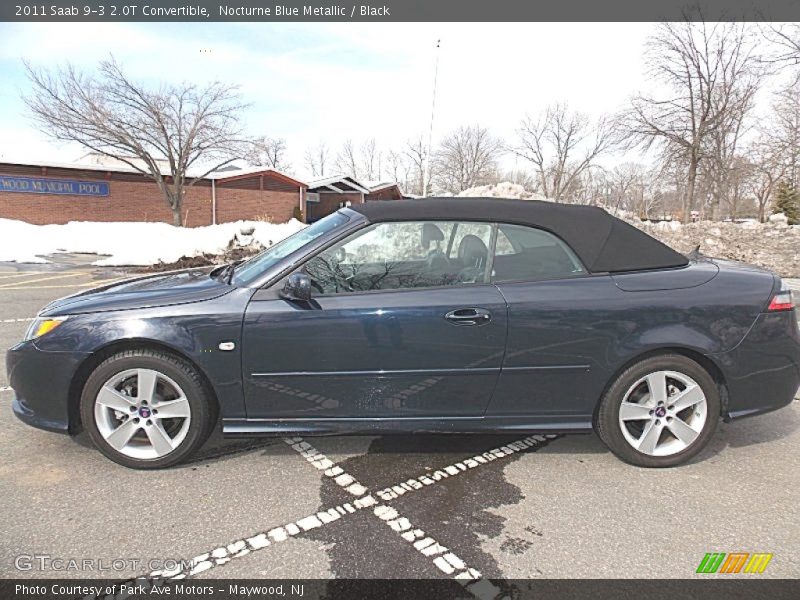 Nocturne Blue Metallic / Black 2011 Saab 9-3 2.0T Convertible