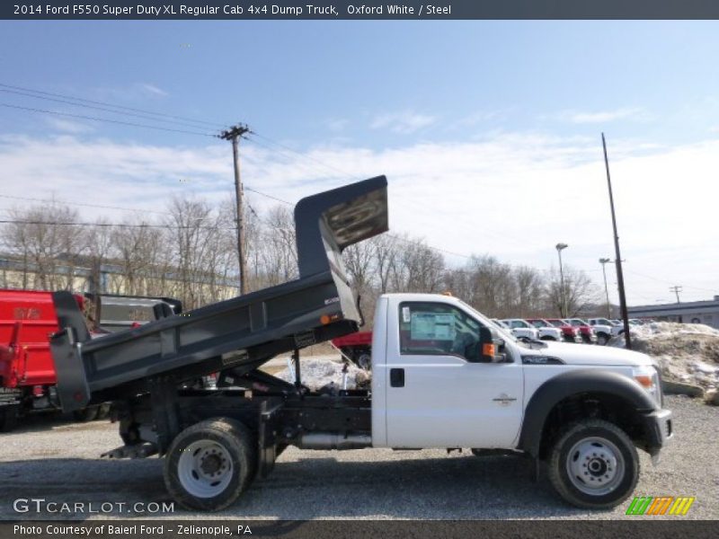Oxford White / Steel 2014 Ford F550 Super Duty XL Regular Cab 4x4 Dump Truck
