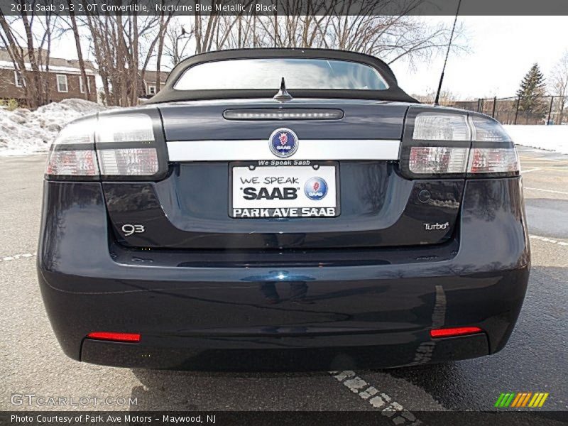 Nocturne Blue Metallic / Black 2011 Saab 9-3 2.0T Convertible