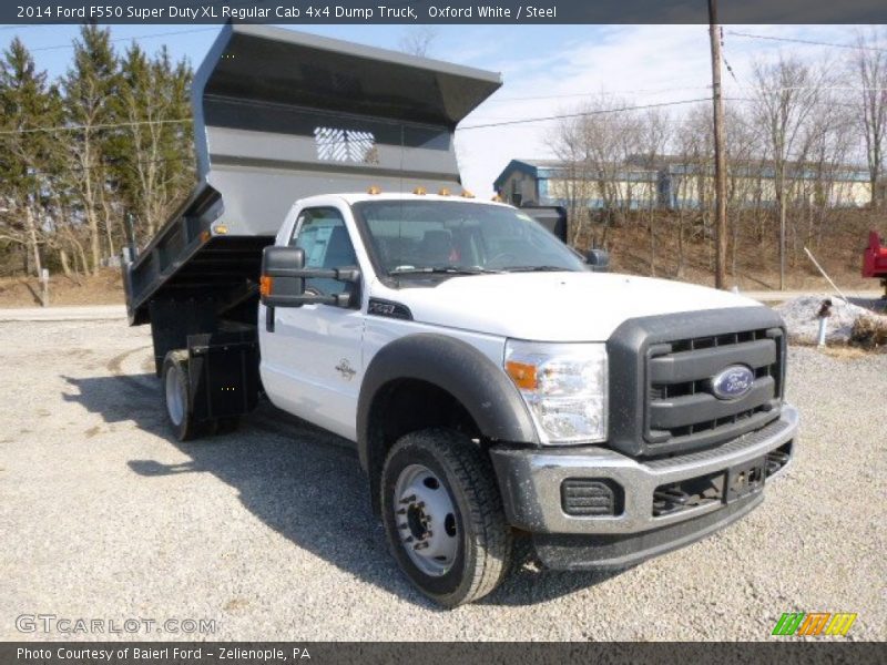 Oxford White / Steel 2014 Ford F550 Super Duty XL Regular Cab 4x4 Dump Truck