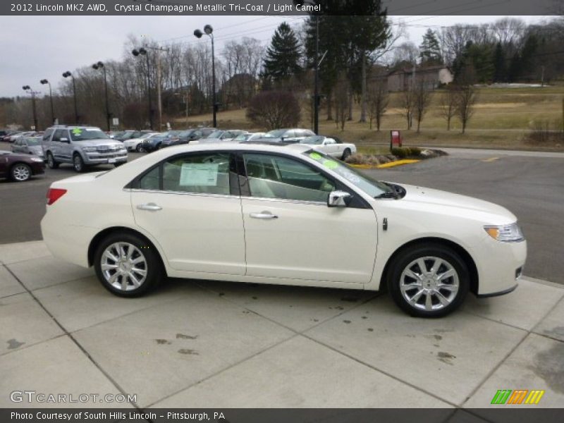 Crystal Champagne Metallic Tri-Coat / Light Camel 2012 Lincoln MKZ AWD