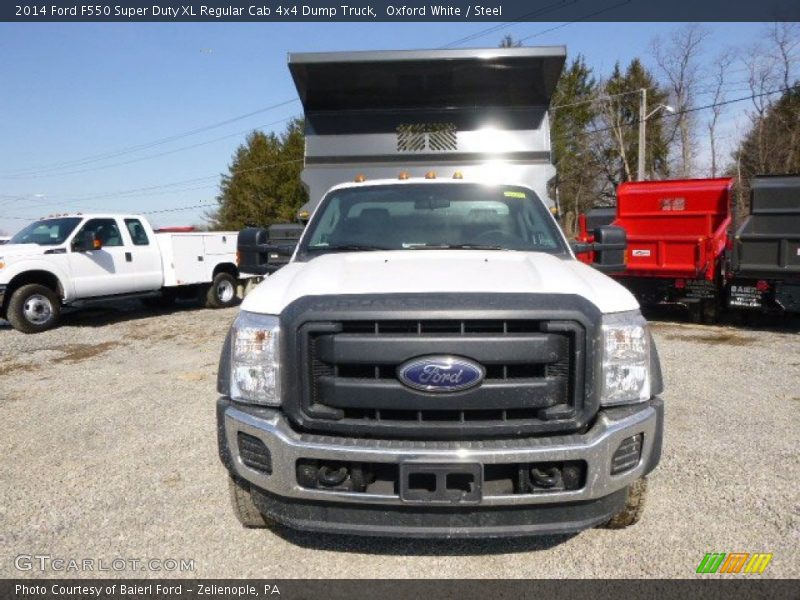 Oxford White / Steel 2014 Ford F550 Super Duty XL Regular Cab 4x4 Dump Truck