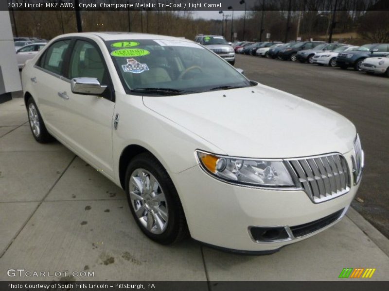 Crystal Champagne Metallic Tri-Coat / Light Camel 2012 Lincoln MKZ AWD
