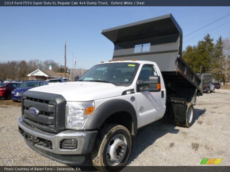 Oxford White / Steel 2014 Ford F550 Super Duty XL Regular Cab 4x4 Dump Truck