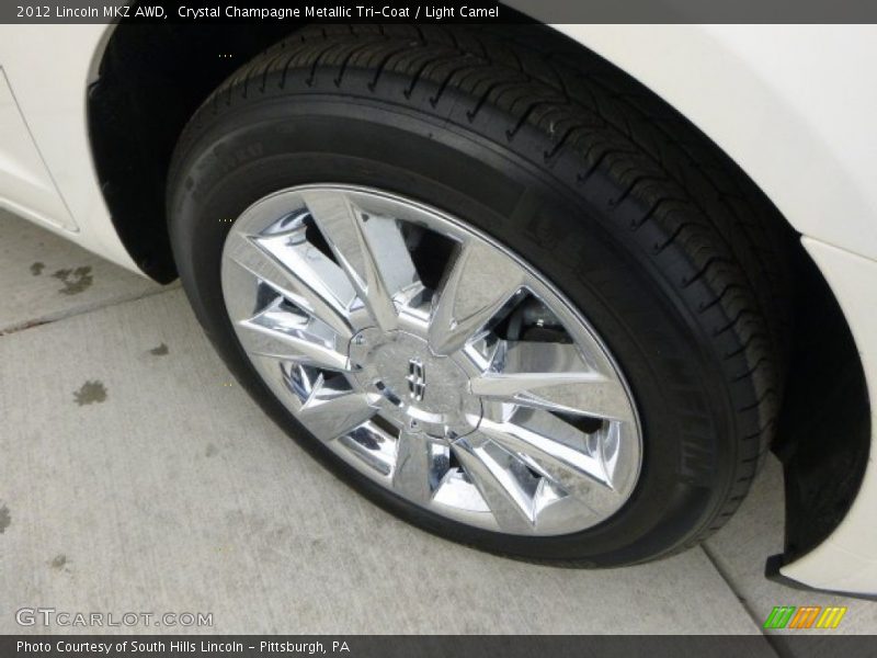 Crystal Champagne Metallic Tri-Coat / Light Camel 2012 Lincoln MKZ AWD