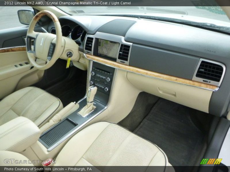 Crystal Champagne Metallic Tri-Coat / Light Camel 2012 Lincoln MKZ AWD