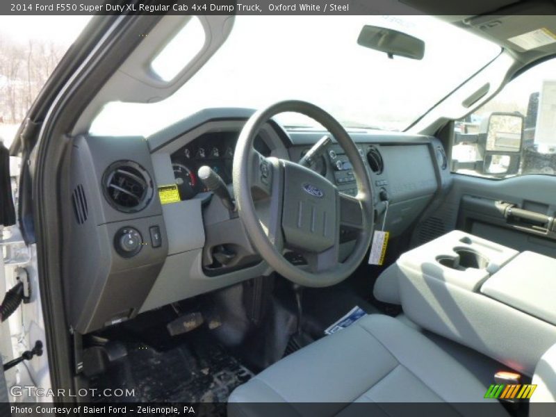 Oxford White / Steel 2014 Ford F550 Super Duty XL Regular Cab 4x4 Dump Truck