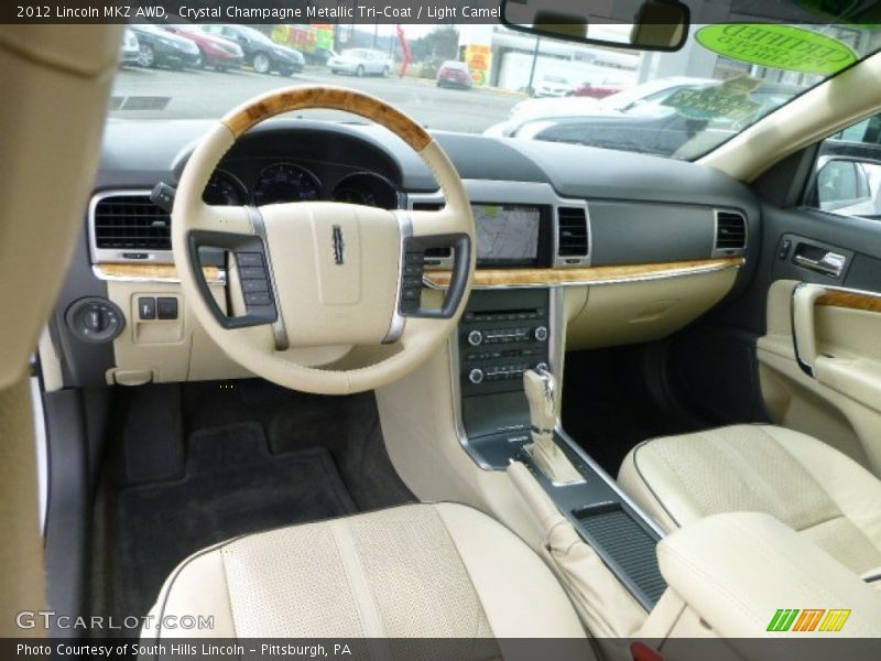 Crystal Champagne Metallic Tri-Coat / Light Camel 2012 Lincoln MKZ AWD