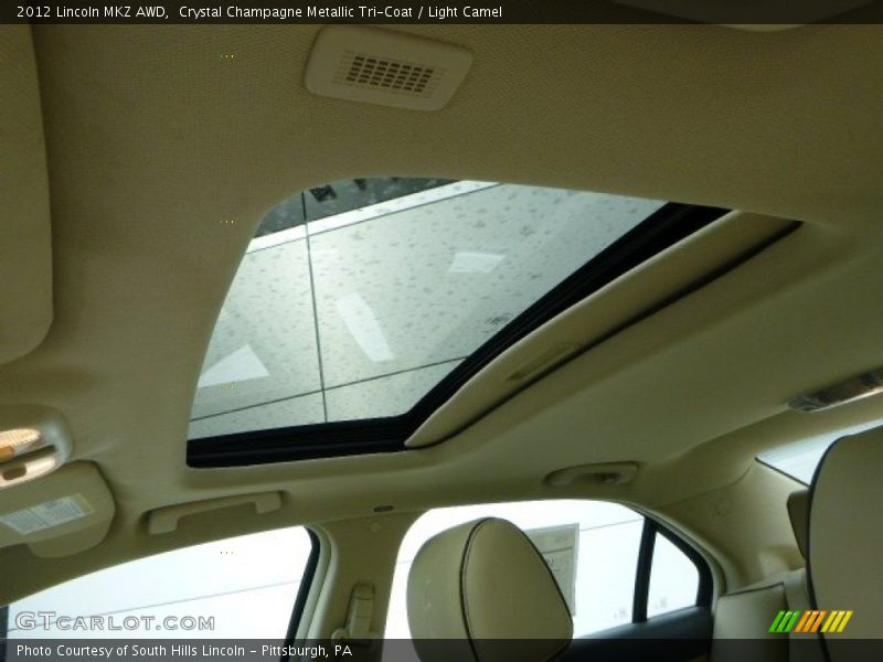 Crystal Champagne Metallic Tri-Coat / Light Camel 2012 Lincoln MKZ AWD