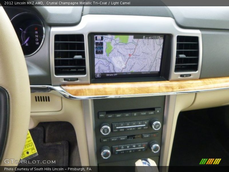Crystal Champagne Metallic Tri-Coat / Light Camel 2012 Lincoln MKZ AWD