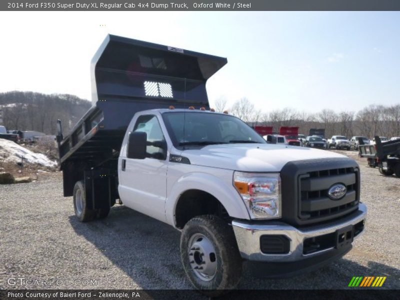 Oxford White / Steel 2014 Ford F350 Super Duty XL Regular Cab 4x4 Dump Truck