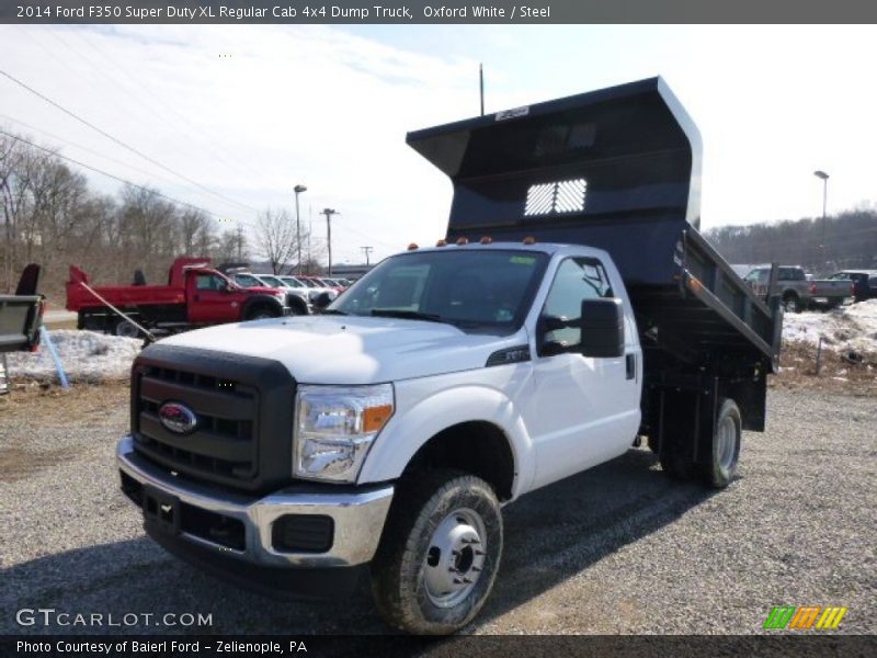 Oxford White / Steel 2014 Ford F350 Super Duty XL Regular Cab 4x4 Dump Truck