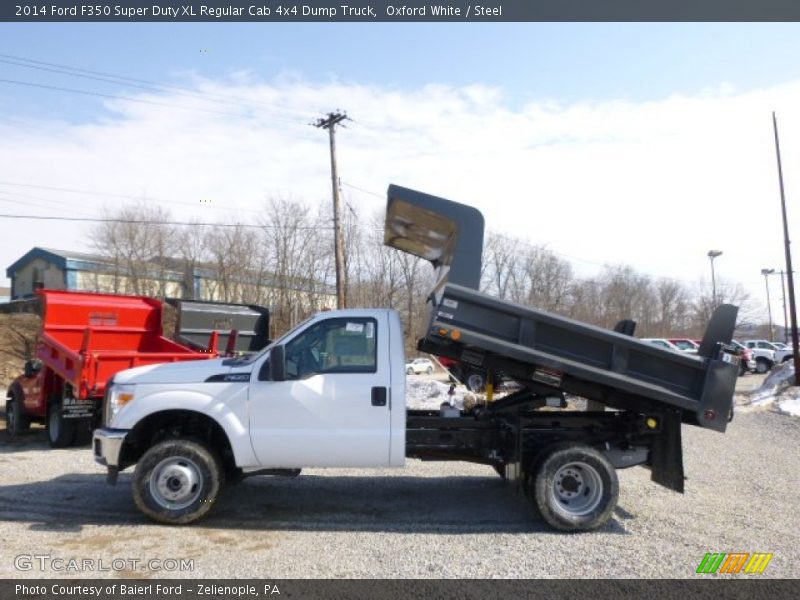 Oxford White / Steel 2014 Ford F350 Super Duty XL Regular Cab 4x4 Dump Truck