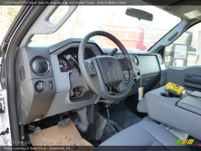 Oxford White / Steel 2014 Ford F350 Super Duty XL Regular Cab 4x4 Dump Truck