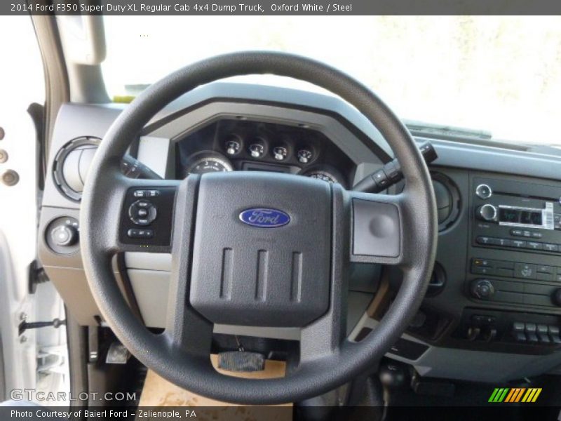 Oxford White / Steel 2014 Ford F350 Super Duty XL Regular Cab 4x4 Dump Truck