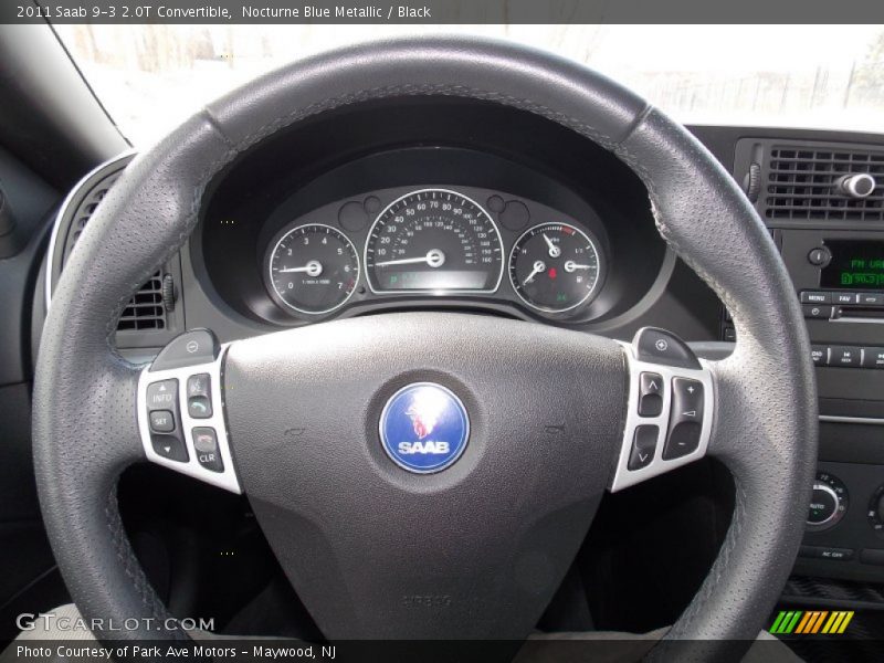 Nocturne Blue Metallic / Black 2011 Saab 9-3 2.0T Convertible