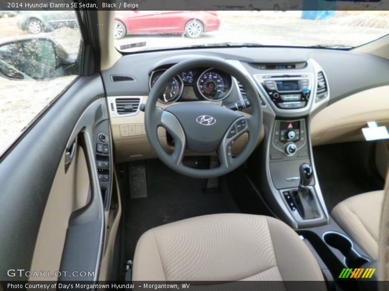 Black / Beige 2014 Hyundai Elantra SE Sedan