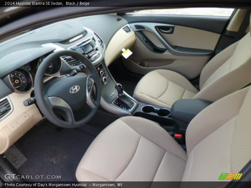 Black / Beige 2014 Hyundai Elantra SE Sedan