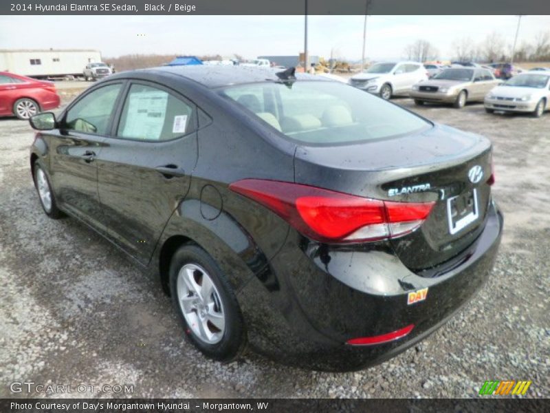 Black / Beige 2014 Hyundai Elantra SE Sedan
