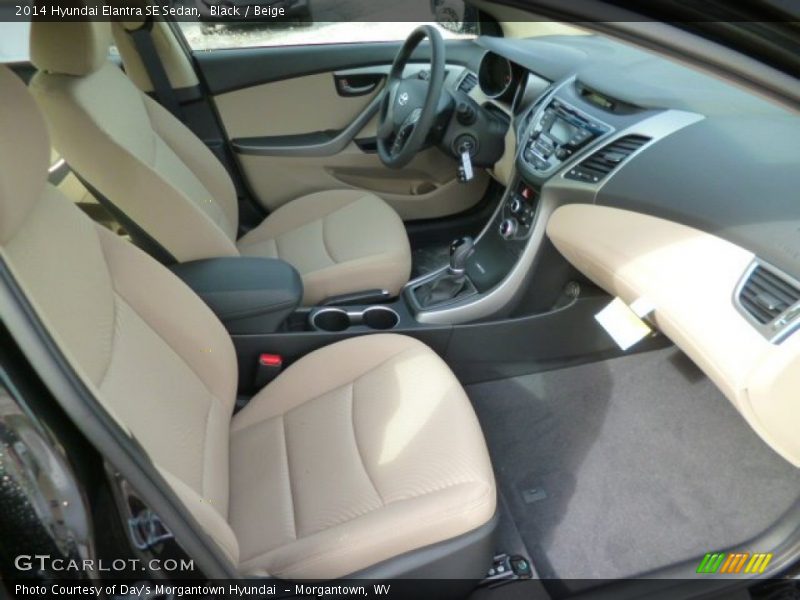 Black / Beige 2014 Hyundai Elantra SE Sedan