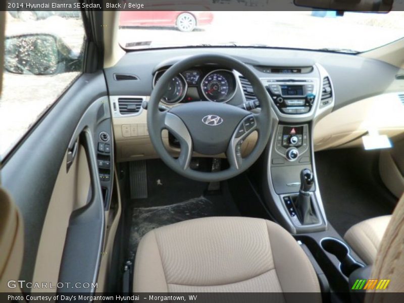 Black / Beige 2014 Hyundai Elantra SE Sedan