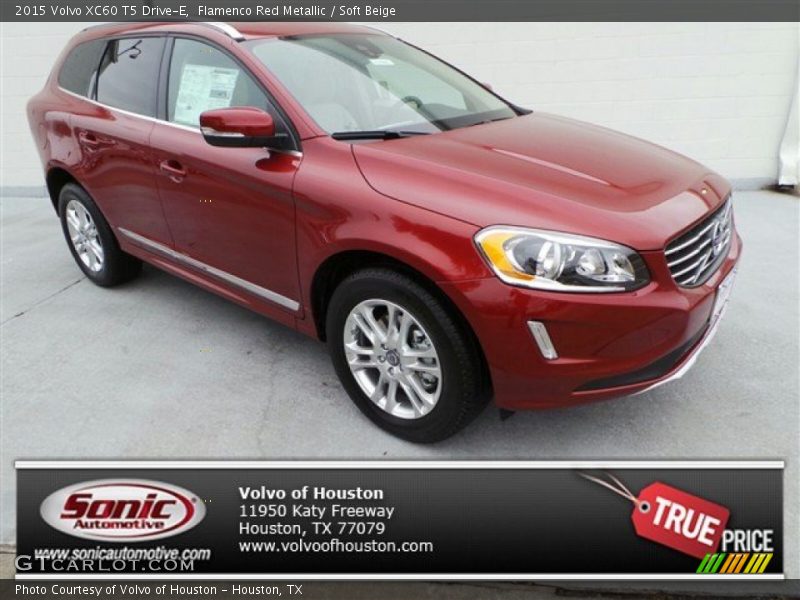 Flamenco Red Metallic / Soft Beige 2015 Volvo XC60 T5 Drive-E