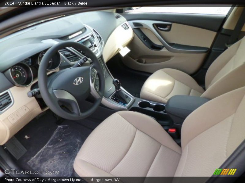 Black / Beige 2014 Hyundai Elantra SE Sedan