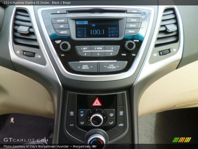 Black / Beige 2014 Hyundai Elantra SE Sedan