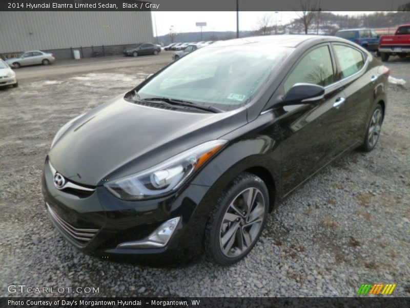 Black / Gray 2014 Hyundai Elantra Limited Sedan