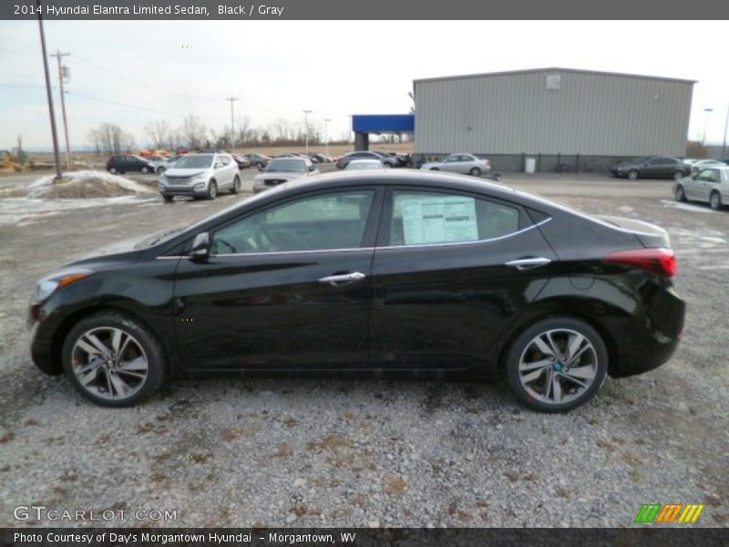 Black / Gray 2014 Hyundai Elantra Limited Sedan