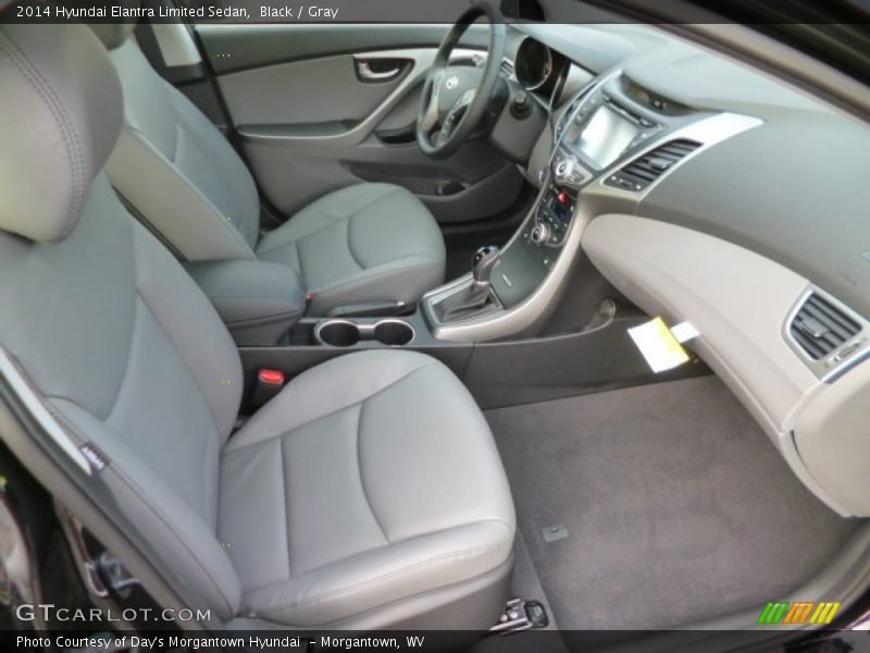 Black / Gray 2014 Hyundai Elantra Limited Sedan