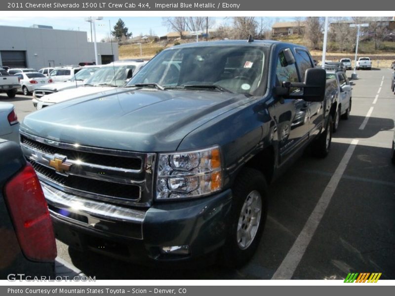 Imperial Blue Metallic / Ebony 2011 Chevrolet Silverado 1500 LT Crew Cab 4x4