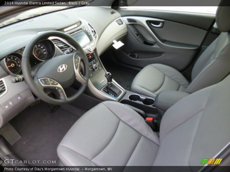 Black / Gray 2014 Hyundai Elantra Limited Sedan