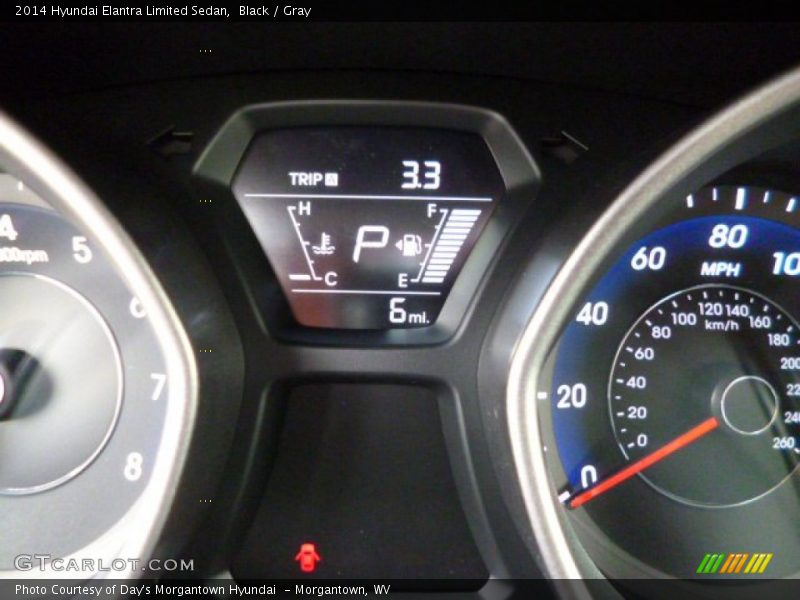 Black / Gray 2014 Hyundai Elantra Limited Sedan
