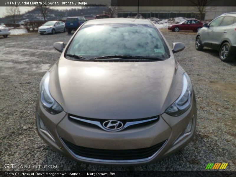 Bronze / Beige 2014 Hyundai Elantra SE Sedan