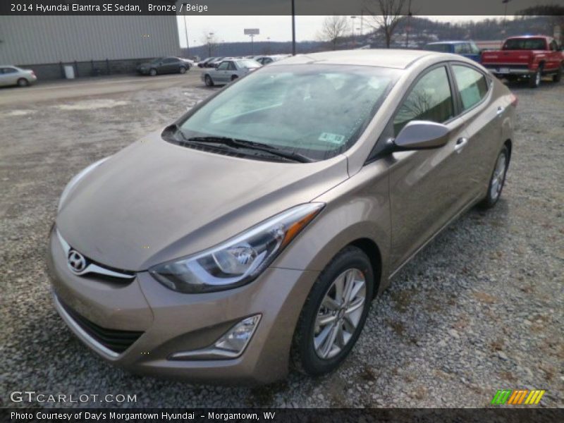 Bronze / Beige 2014 Hyundai Elantra SE Sedan