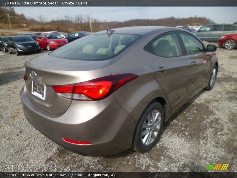 Bronze / Beige 2014 Hyundai Elantra SE Sedan