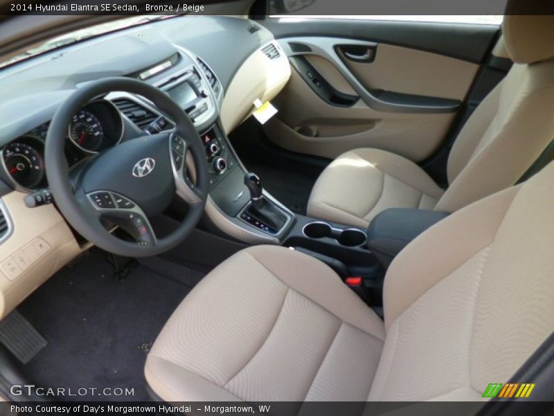 Bronze / Beige 2014 Hyundai Elantra SE Sedan