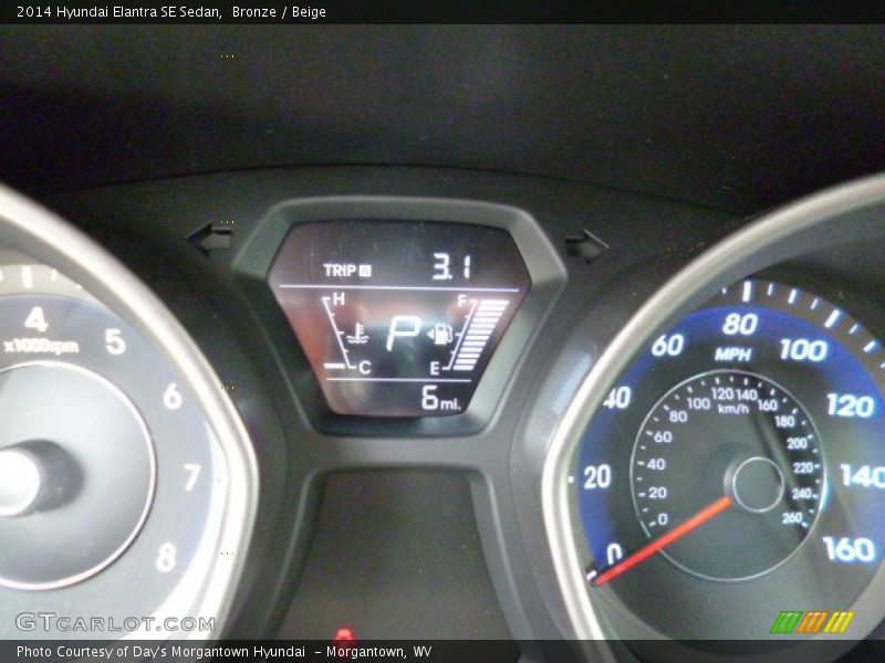 Bronze / Beige 2014 Hyundai Elantra SE Sedan