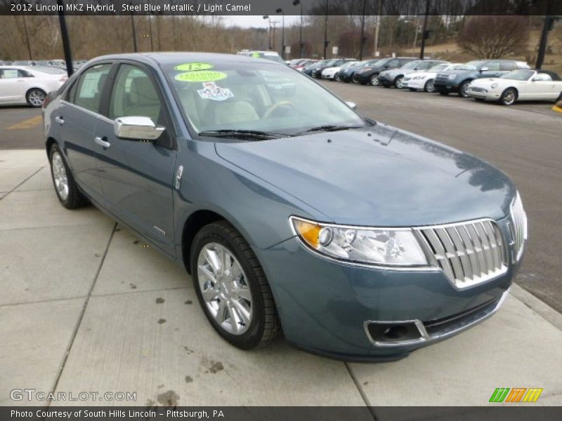 Steel Blue Metallic / Light Camel 2012 Lincoln MKZ Hybrid