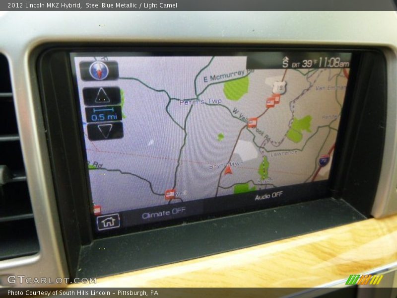 Steel Blue Metallic / Light Camel 2012 Lincoln MKZ Hybrid