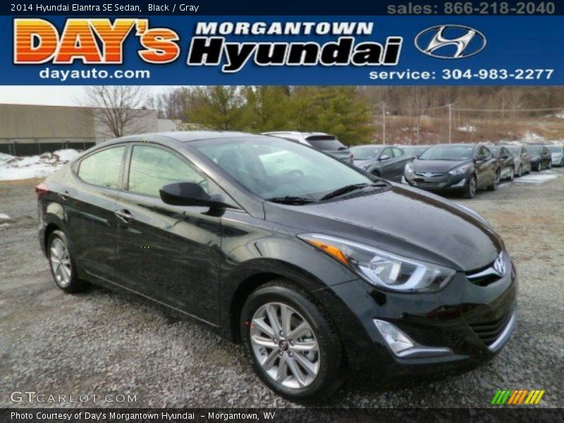 Black / Gray 2014 Hyundai Elantra SE Sedan