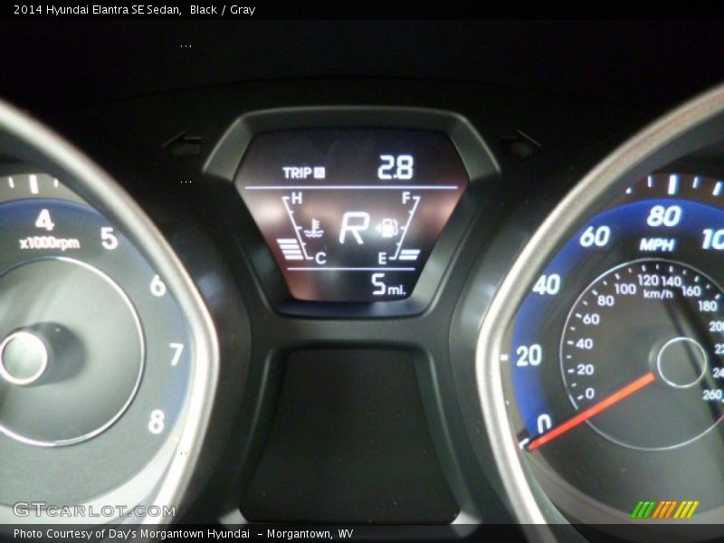 Black / Gray 2014 Hyundai Elantra SE Sedan