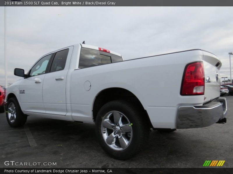 Bright White / Black/Diesel Gray 2014 Ram 1500 SLT Quad Cab