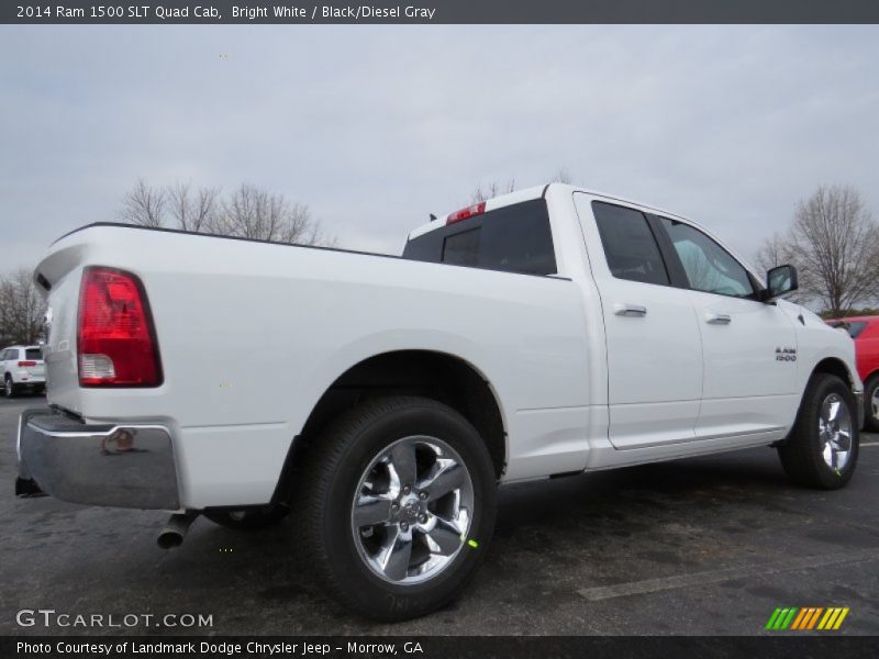 Bright White / Black/Diesel Gray 2014 Ram 1500 SLT Quad Cab