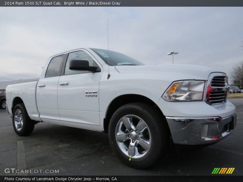 Bright White / Black/Diesel Gray 2014 Ram 1500 SLT Quad Cab